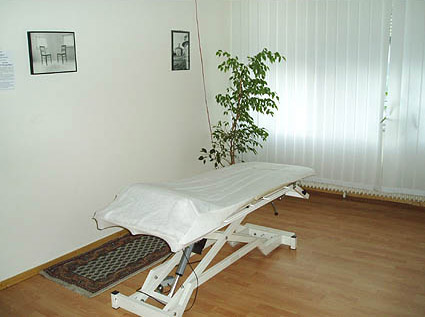 Behandlungsliegen der Physiotherapiepraxis Bernd Kraffert, Viktoriastr. 18, 66111 Saarbrücken